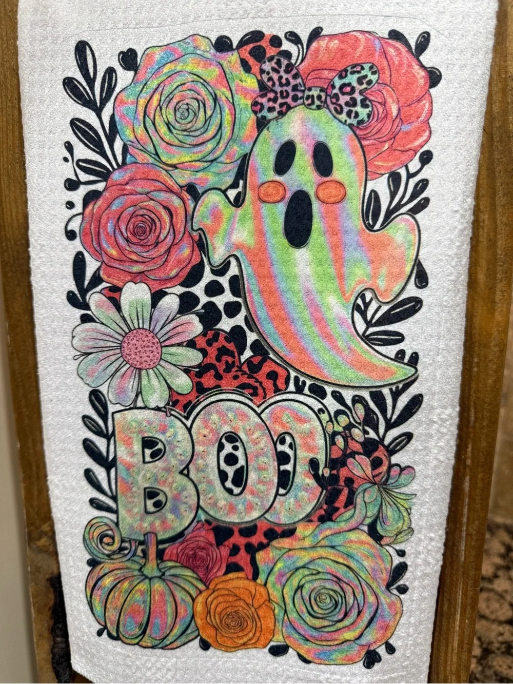 Boo Tea Towel NWOT - Picture 2 of 2